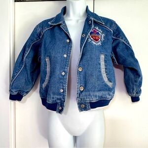 Rocawear Original Kids Jean Denim Jacket size 7 Vintage Y2K Embroidered